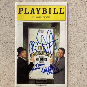 Signed Playbill The Producers Nathan Lane Matthew Broderick Roger Bart +1 2001